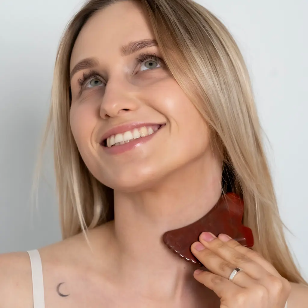 Kamień Gua sha z mokaitu - obrazek 5