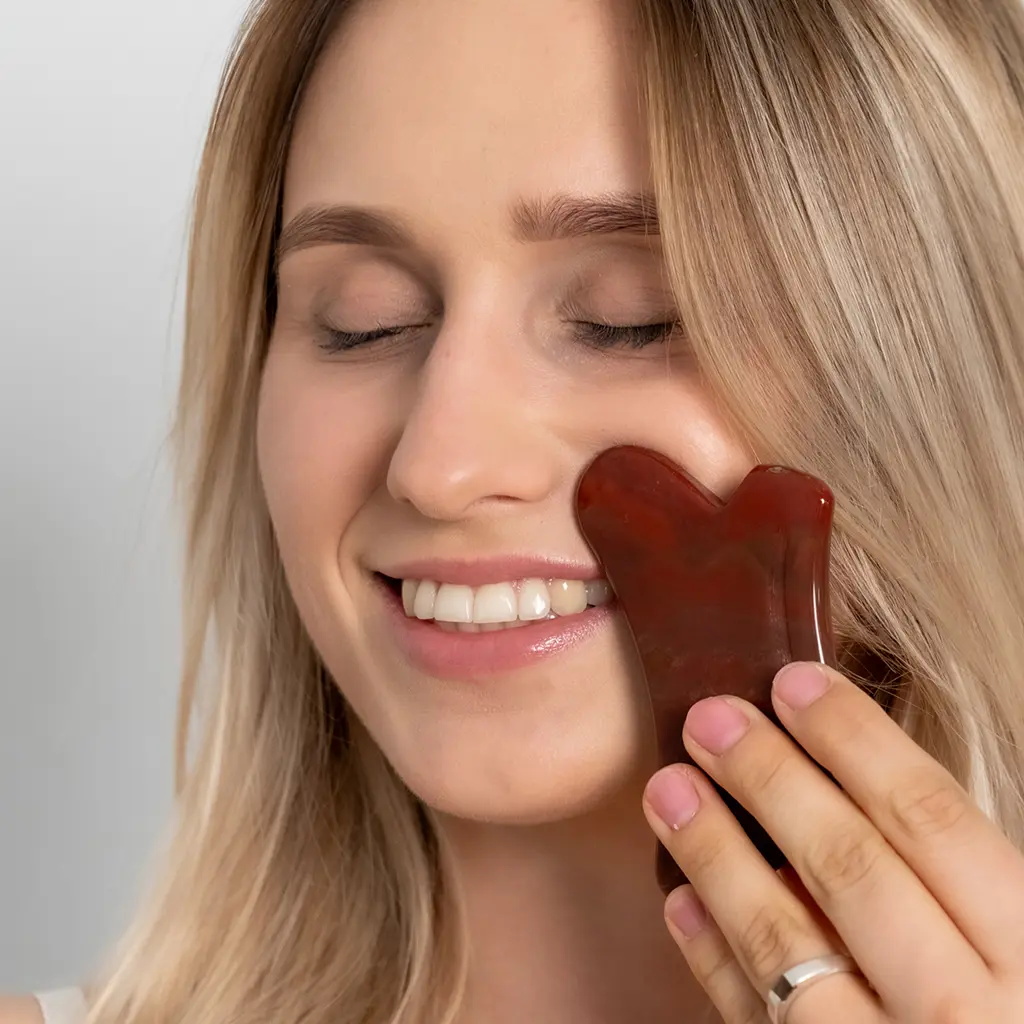 Kamień Gua sha z mokaitu - obrazek 4