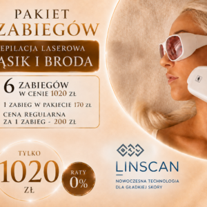 Pakiet 6 zabiegów depilacji laserowej WĄSIK + BRODA